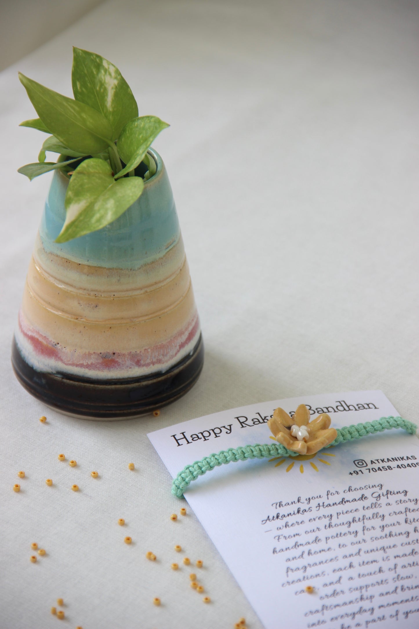 Bloom Charm Single Rakhi | Honey Petal