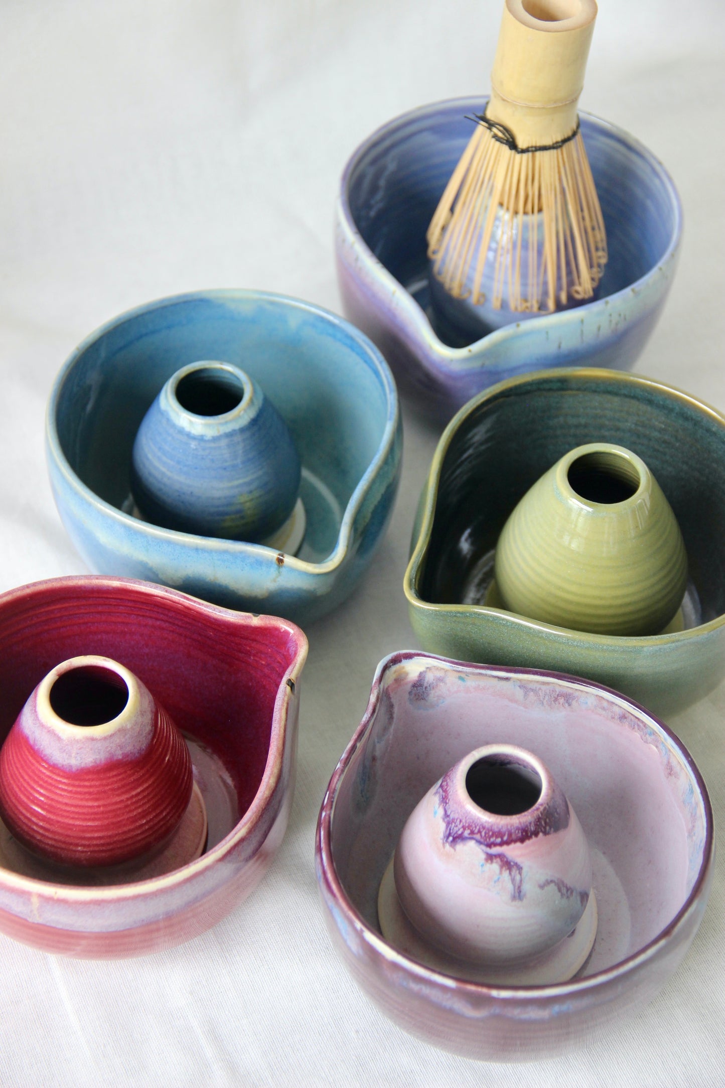 Artisan Matcha Bowl Set | Cherry Blossom