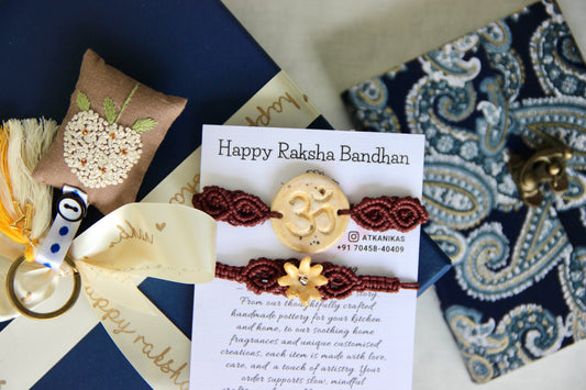 Blessing & Bloom Rakhi Set | Honey Oat