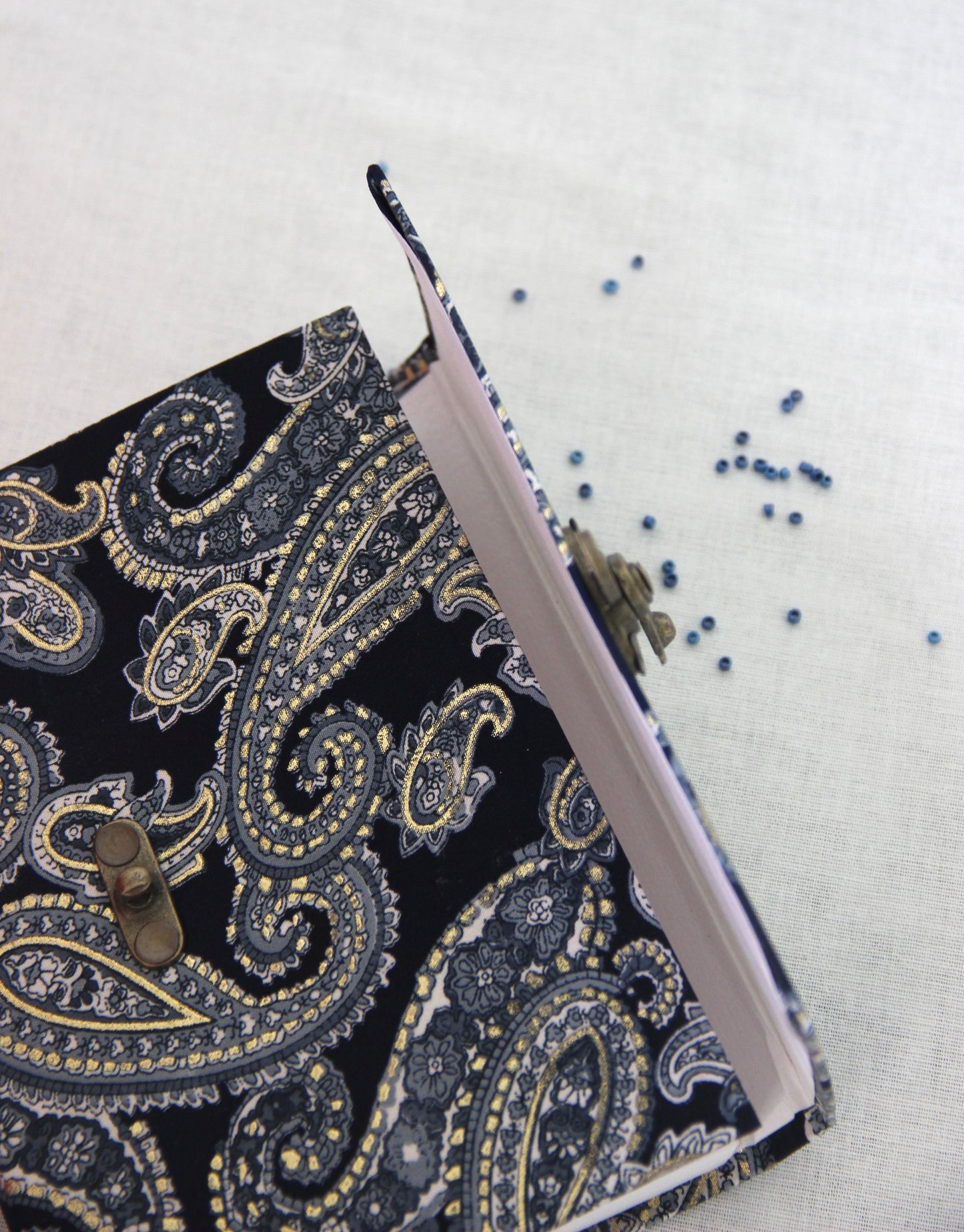 Hand Block Printed Pocket Diary - Midnight Blue