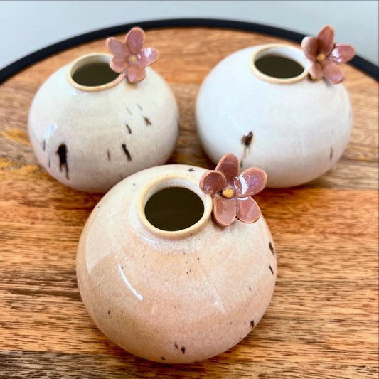 Handmade Blush Bloom Mini Vase