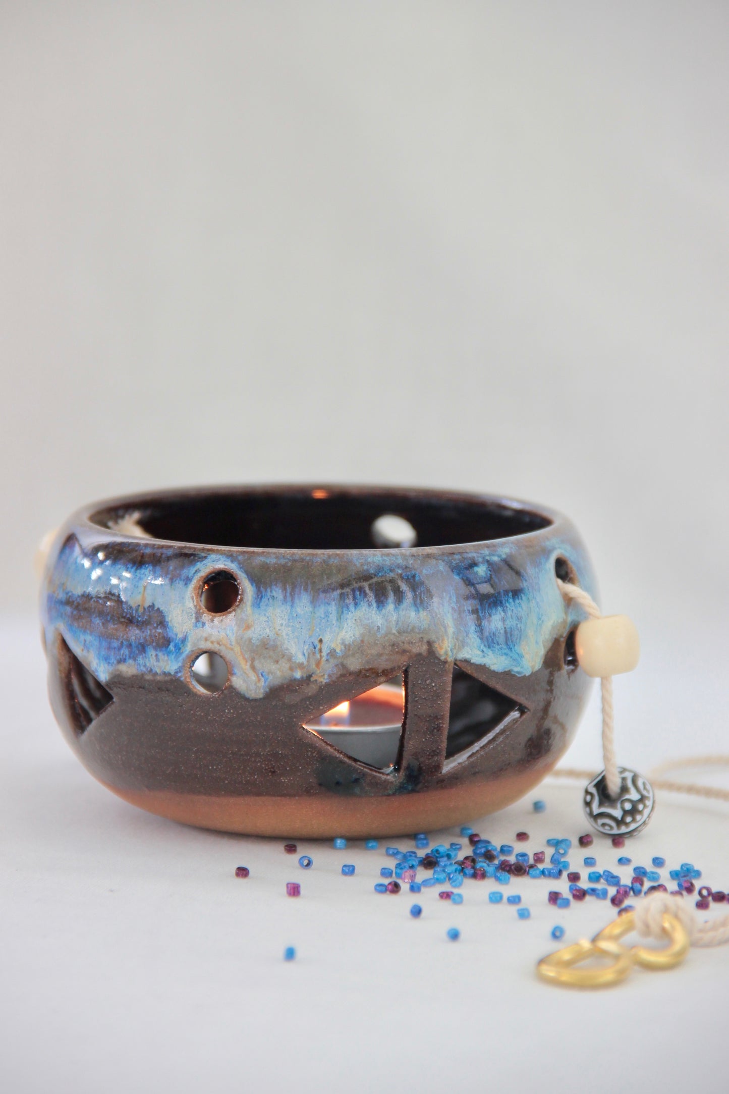 Midnight Tide | Ceramic Tealight Holder