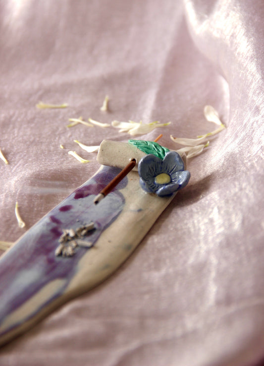 Ceramic Incense Stick Holder | Lavender