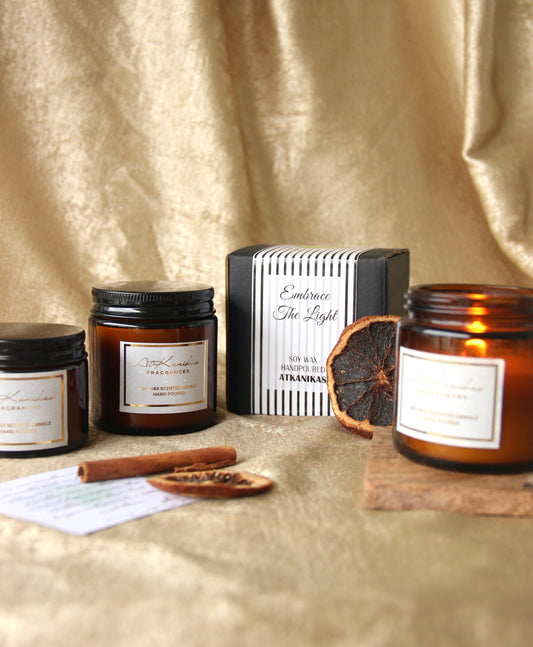 Amber Jar Candle | Twisted Orange