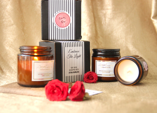 Amber Jar Candle | Creamy Rose