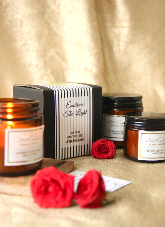 Amber Jar Candle | Creamy Rose