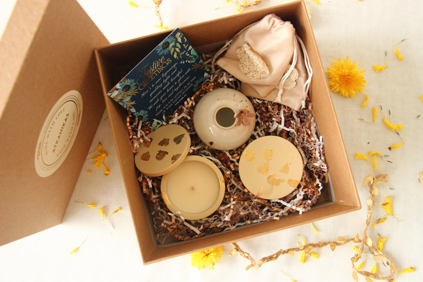 Threads of Joy Hamper | Mustard Yellow