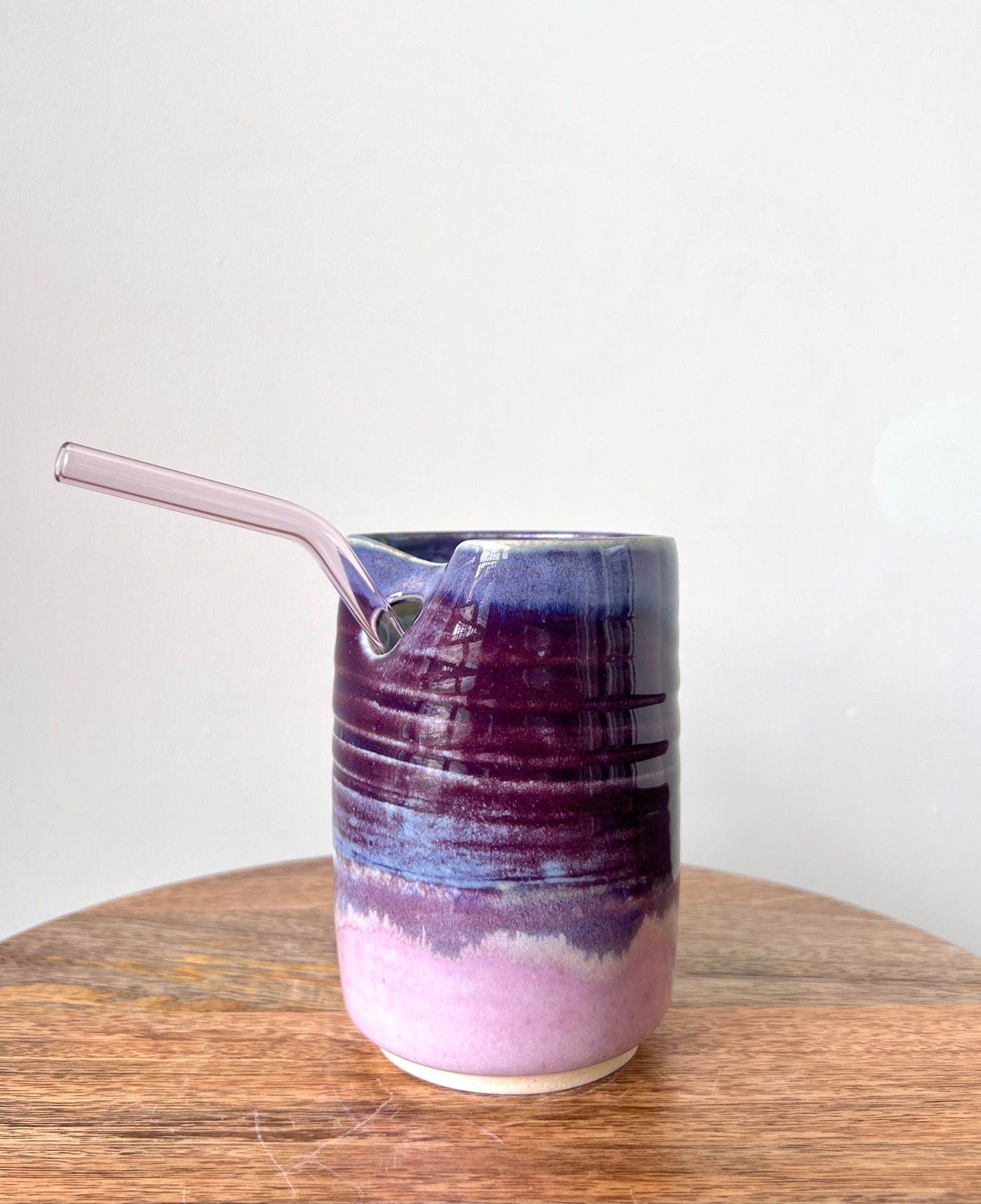 Drippy Tumbler with the Glass straw | Purple