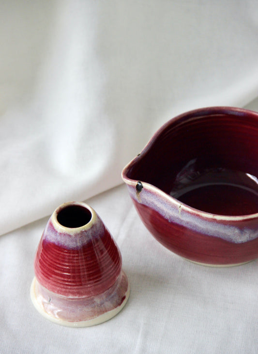 Artisan Matcha Bowl Set | Cherry Blossom