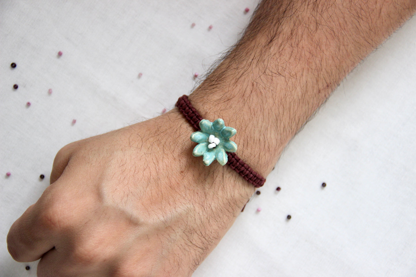 Bloom Charm Single Rakhi | Aqua Mist