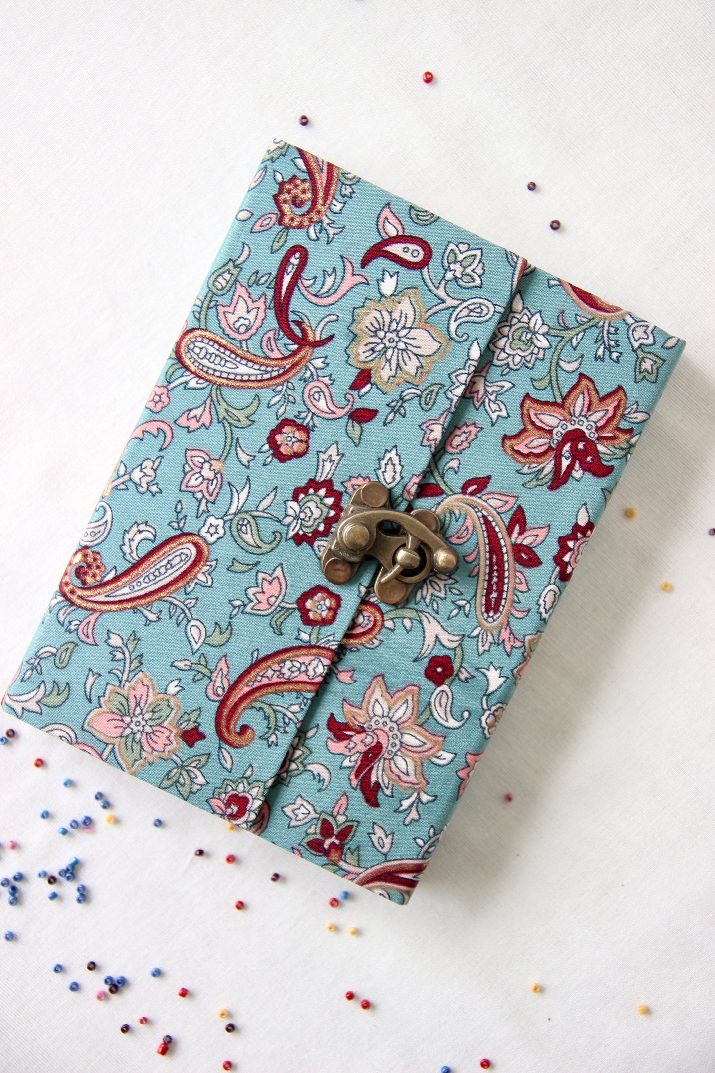Hand Block Printed Pocket Diary - Turquoise