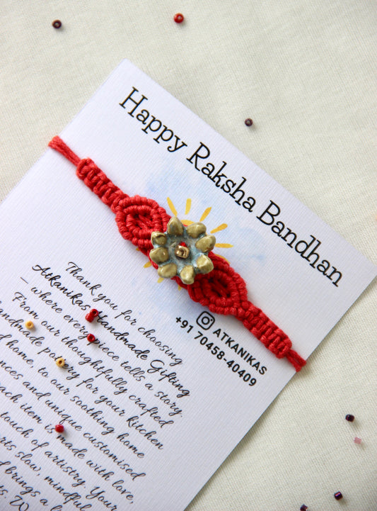 Bloom Charm Woven Bracelet Single Rakhi | Ember Bloom