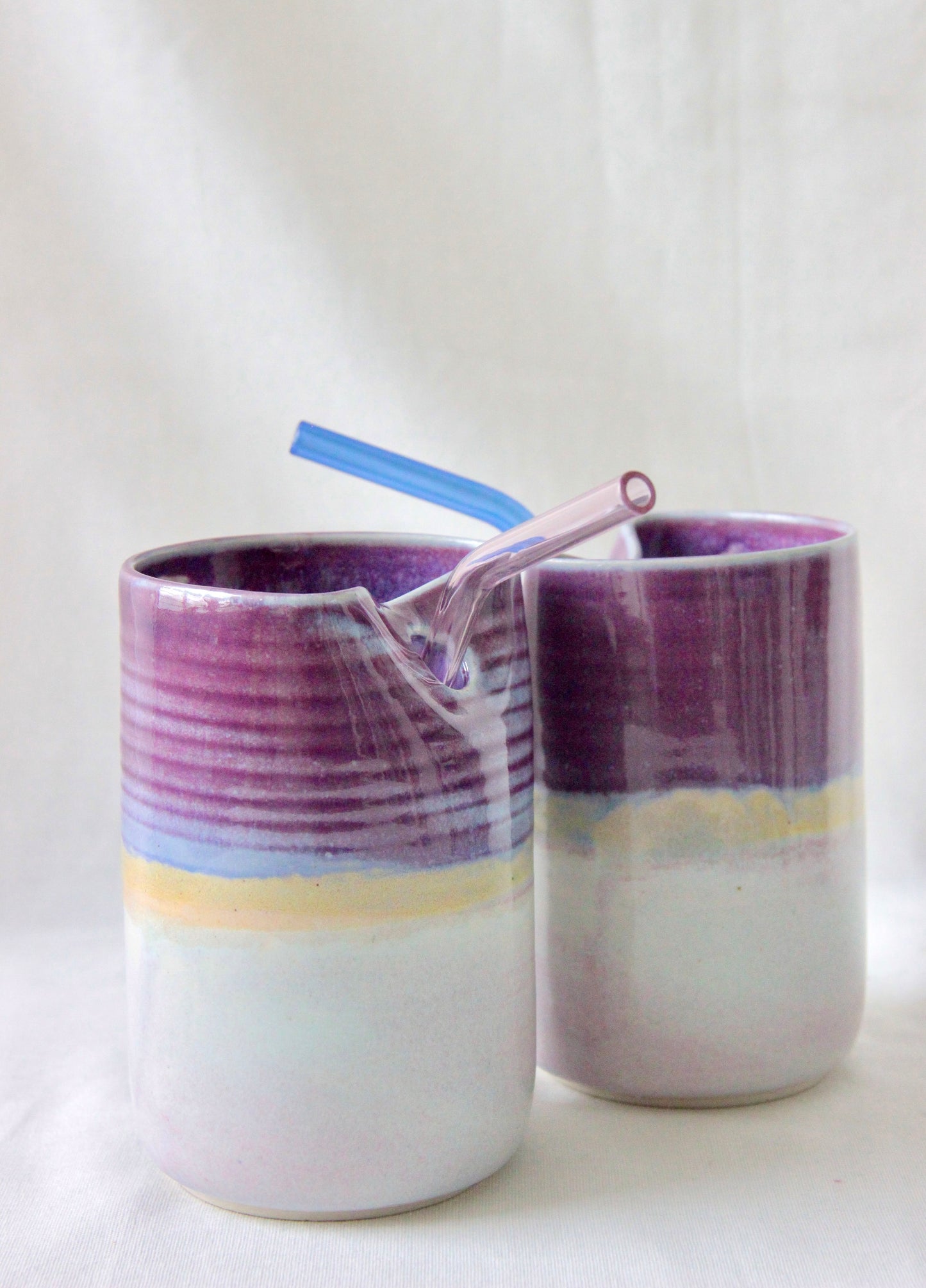 Twilight Tumbler with the Glass straw | Purple