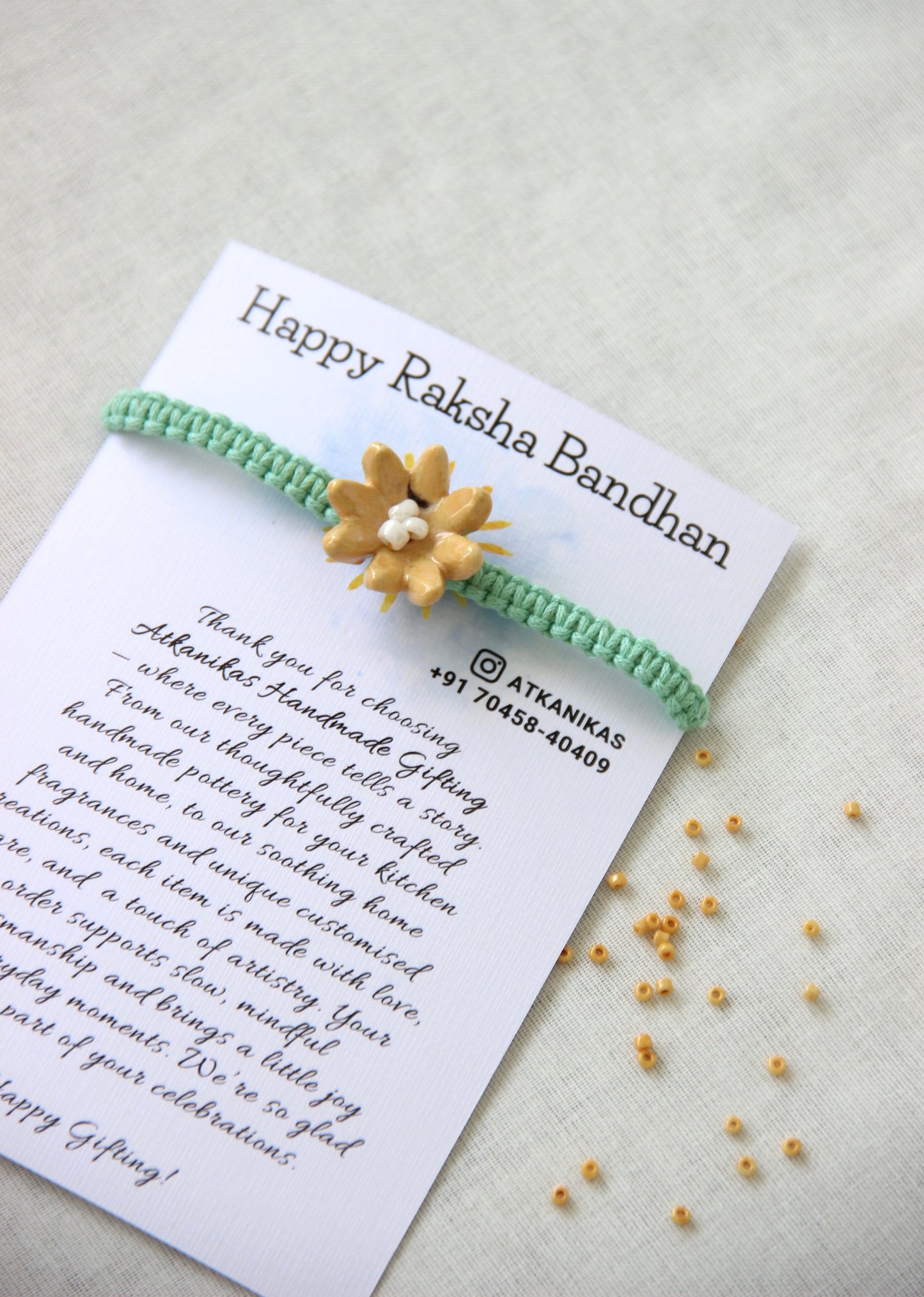 Bloom Charm Single Rakhi | Honey Petal