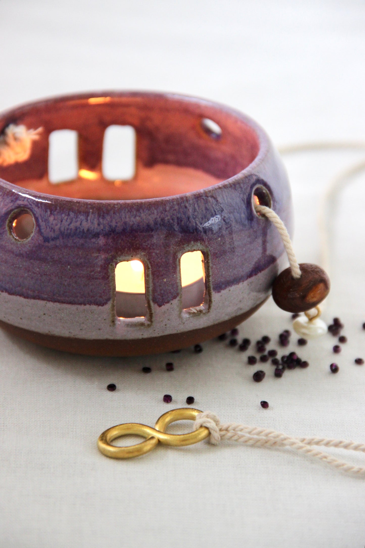 Lavender Twilight | Ceramic Tealight Holder