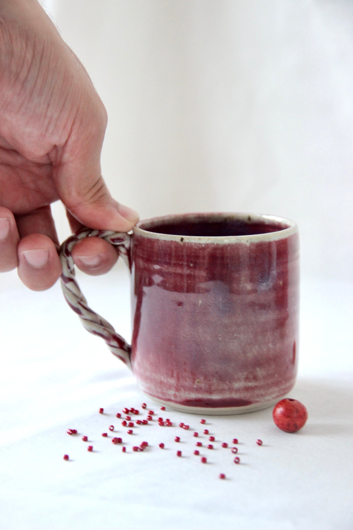 Memories of Summer | Braided Handle Cup Red