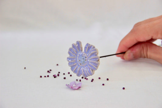 Daisy Ceramic Flower Stick | Lavender Bloom