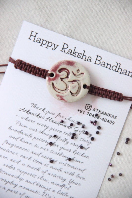 Om Charm Single Rakhi | Brown