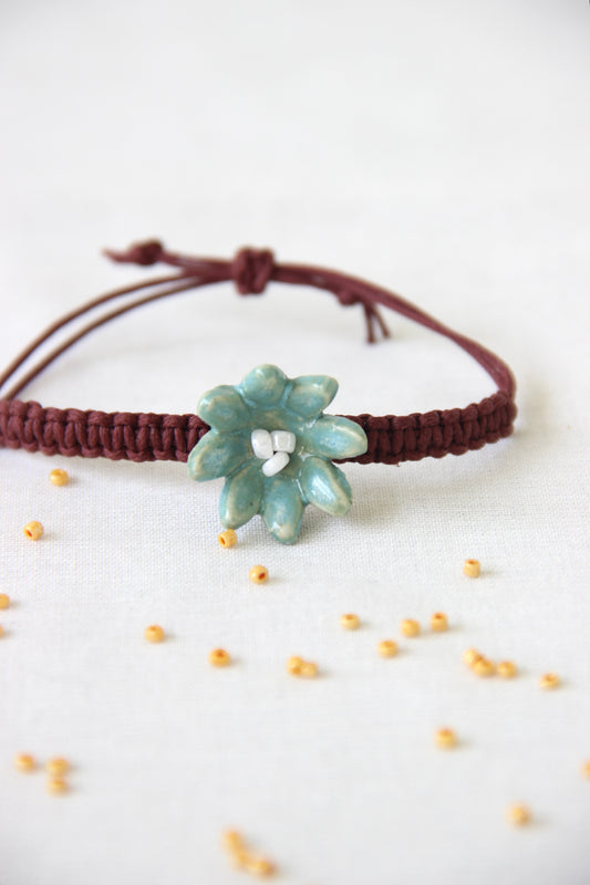 Bloom Charm Single Rakhi | Aqua Mist