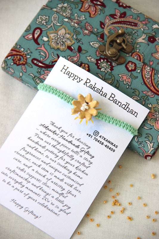 Bloom Charm Single Rakhi | Honey Petal