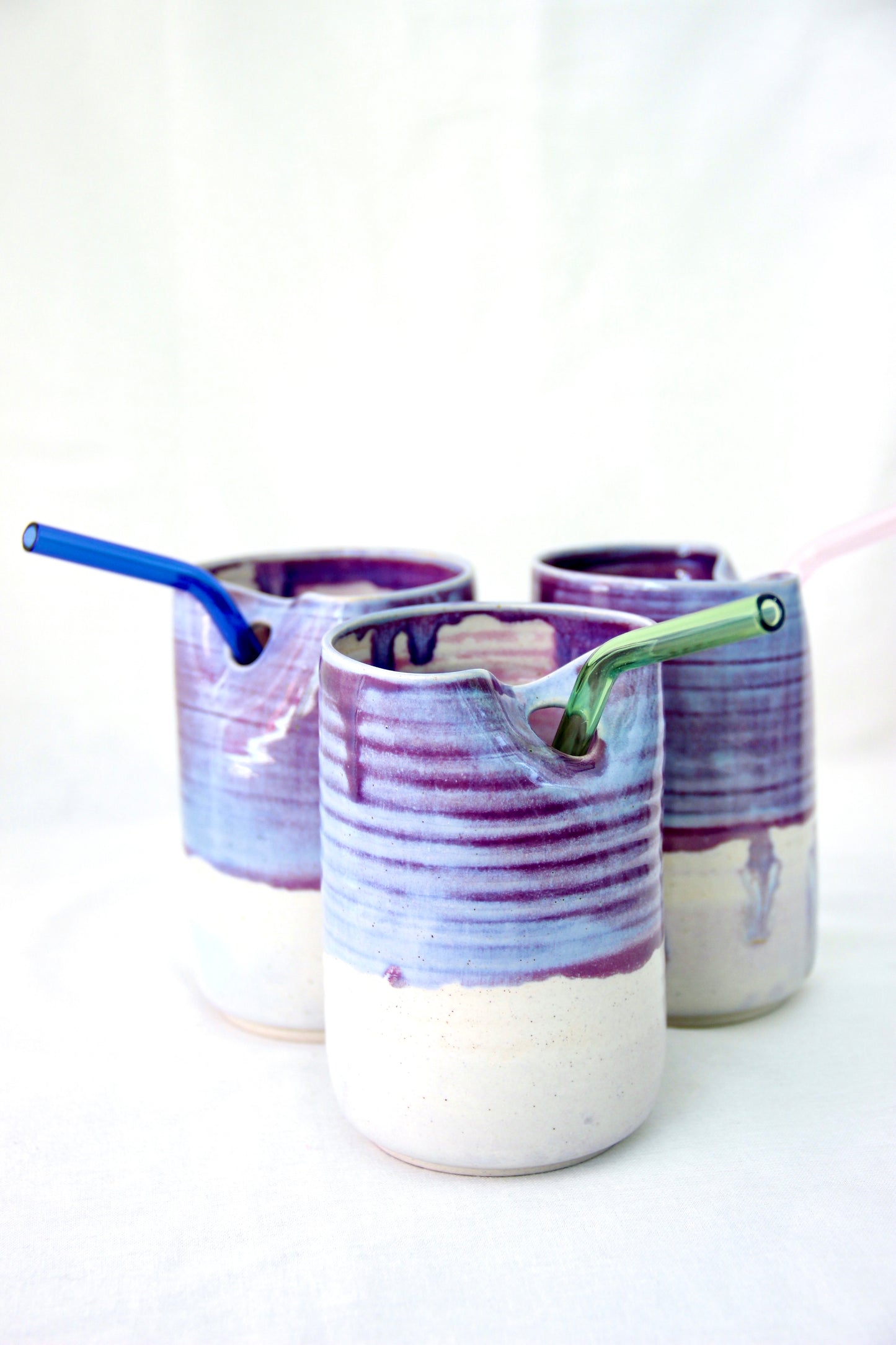 Twilight Tumbler with the Glass straw | Purple