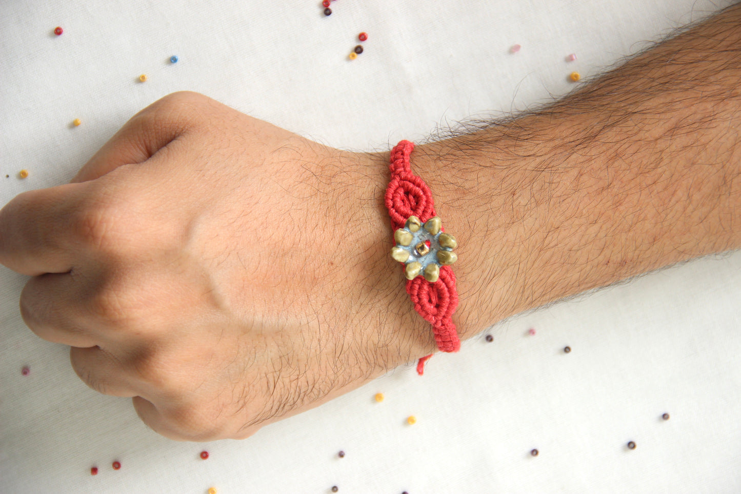 Bloom Charm Woven Bracelet Single Rakhi | Ember Bloom