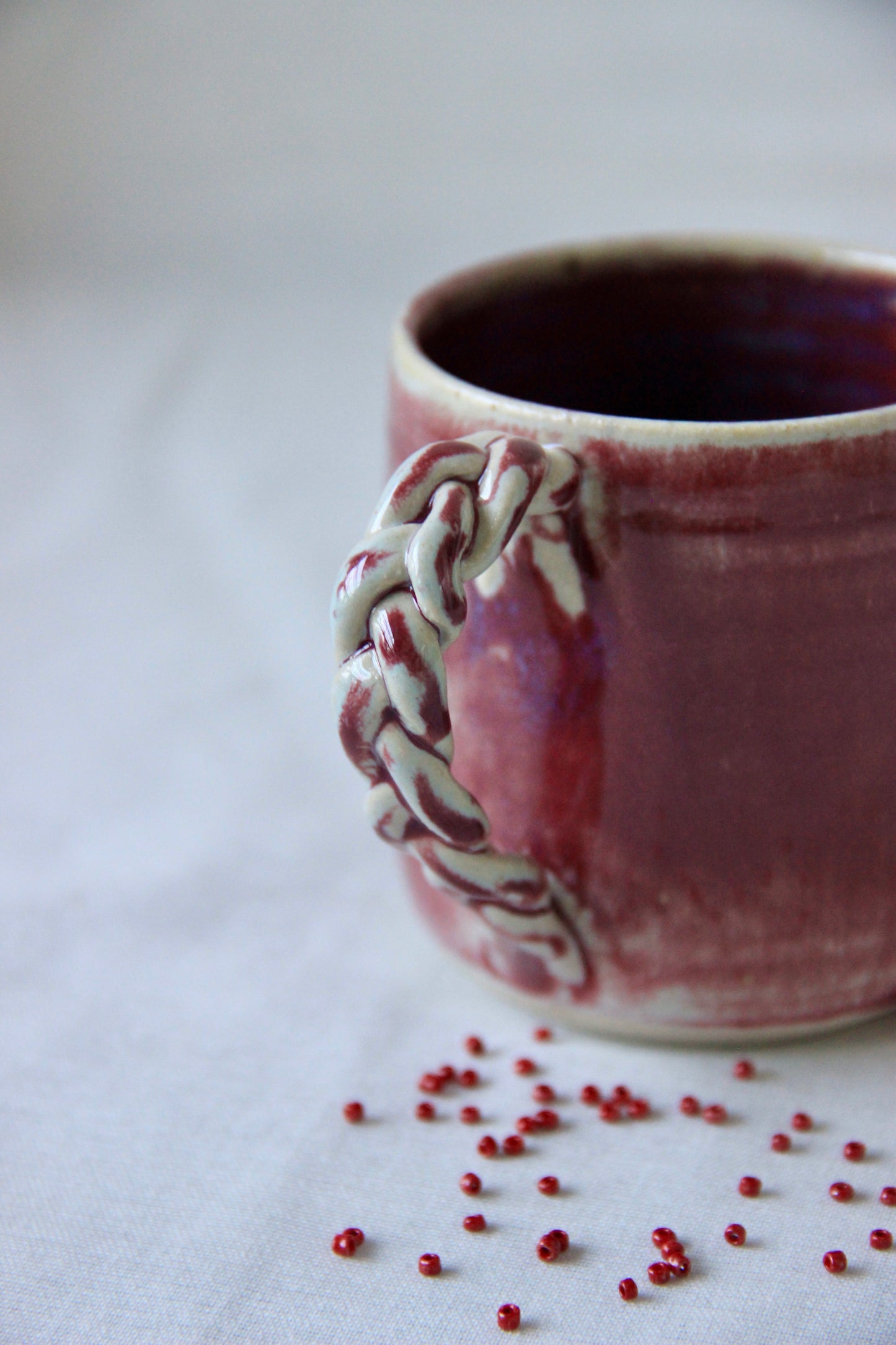 Memories of Summer | Braided Handle Cup Red