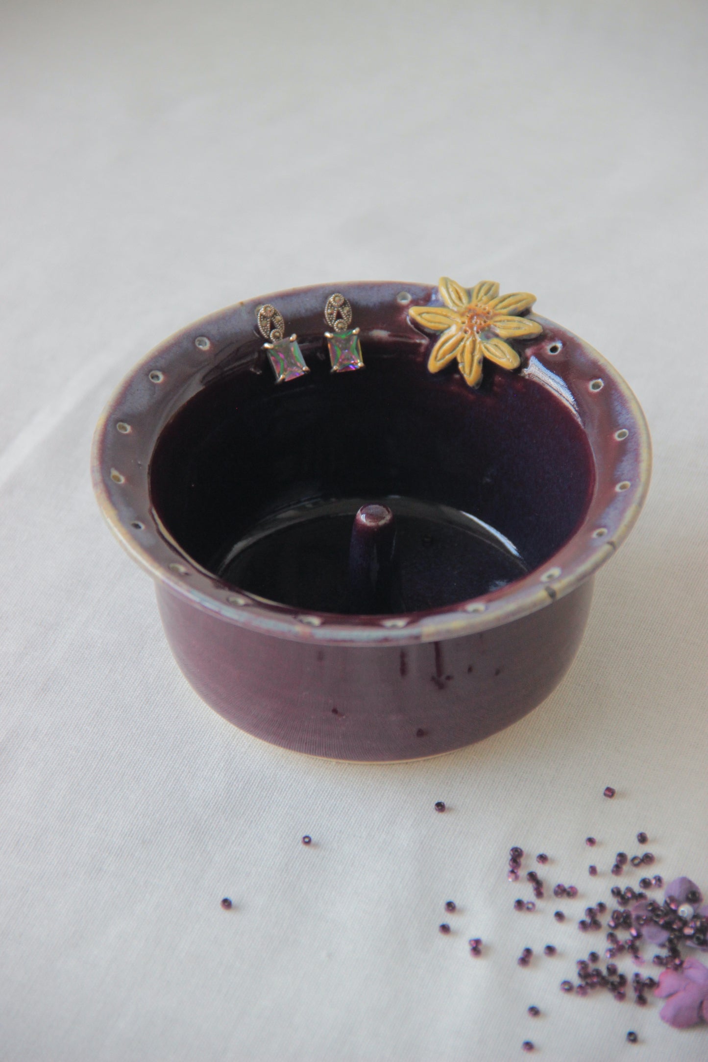 Ceramic Jewellery Holder | Moonlit Daisy