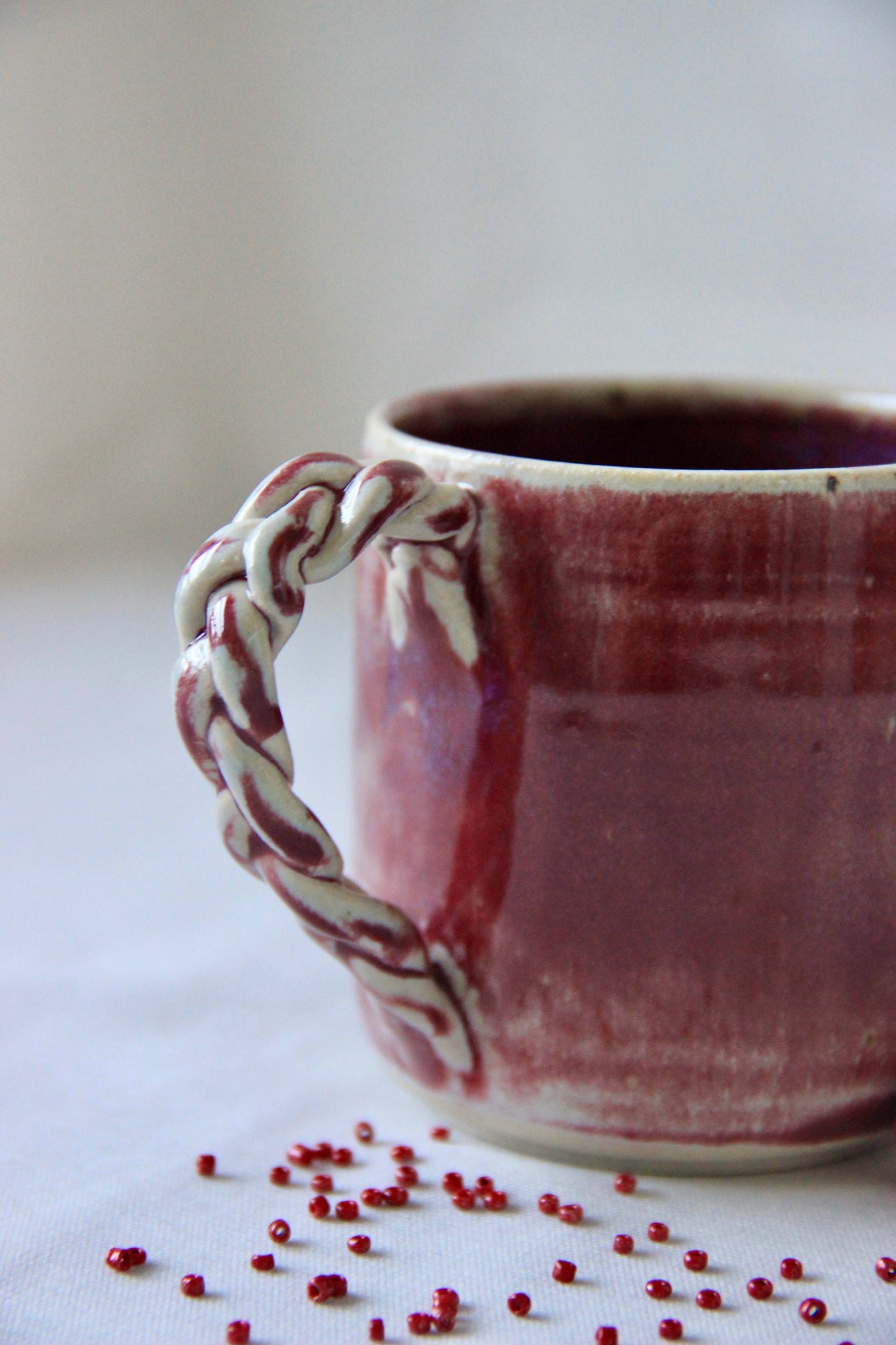Memories of Summer | Braided Handle Cup Red