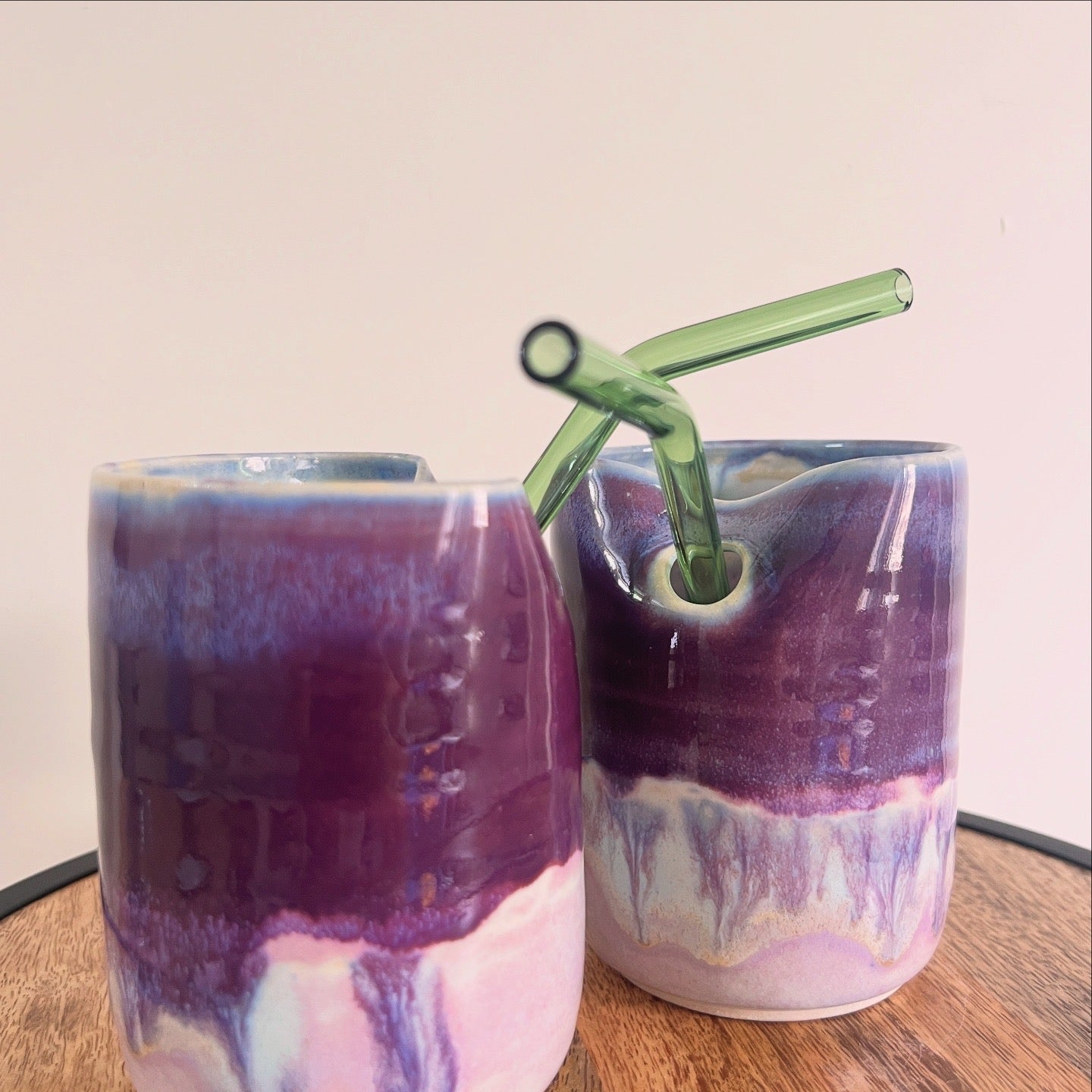 Drippy Tumbler with the Glass straw | Purple