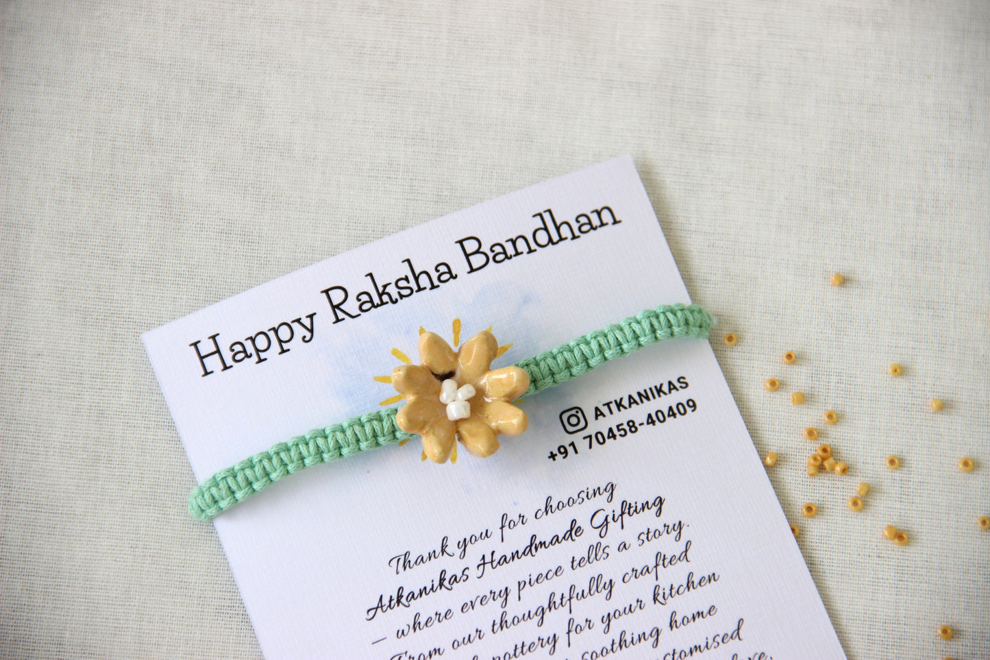 Bloom Charm Single Rakhi | Honey Petal