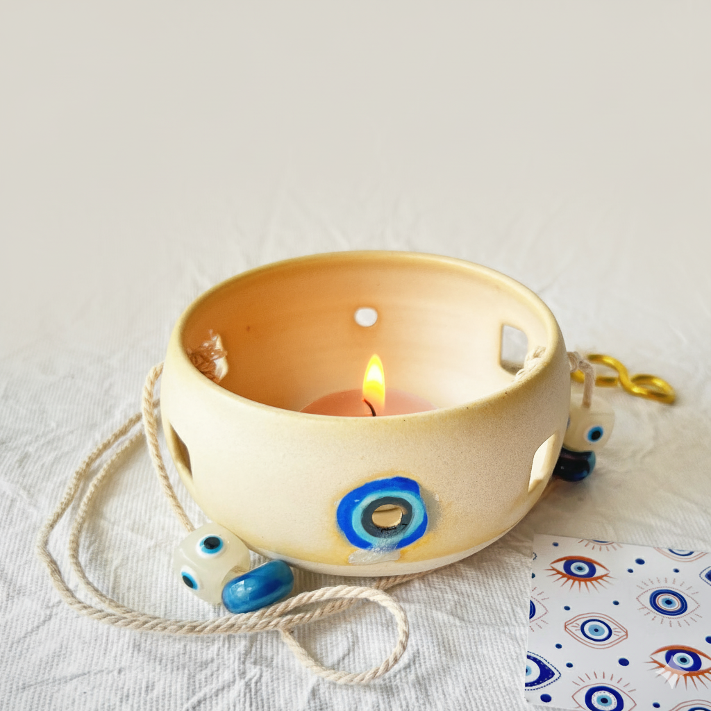 Evil Eye | Ceramic Tealight Holder