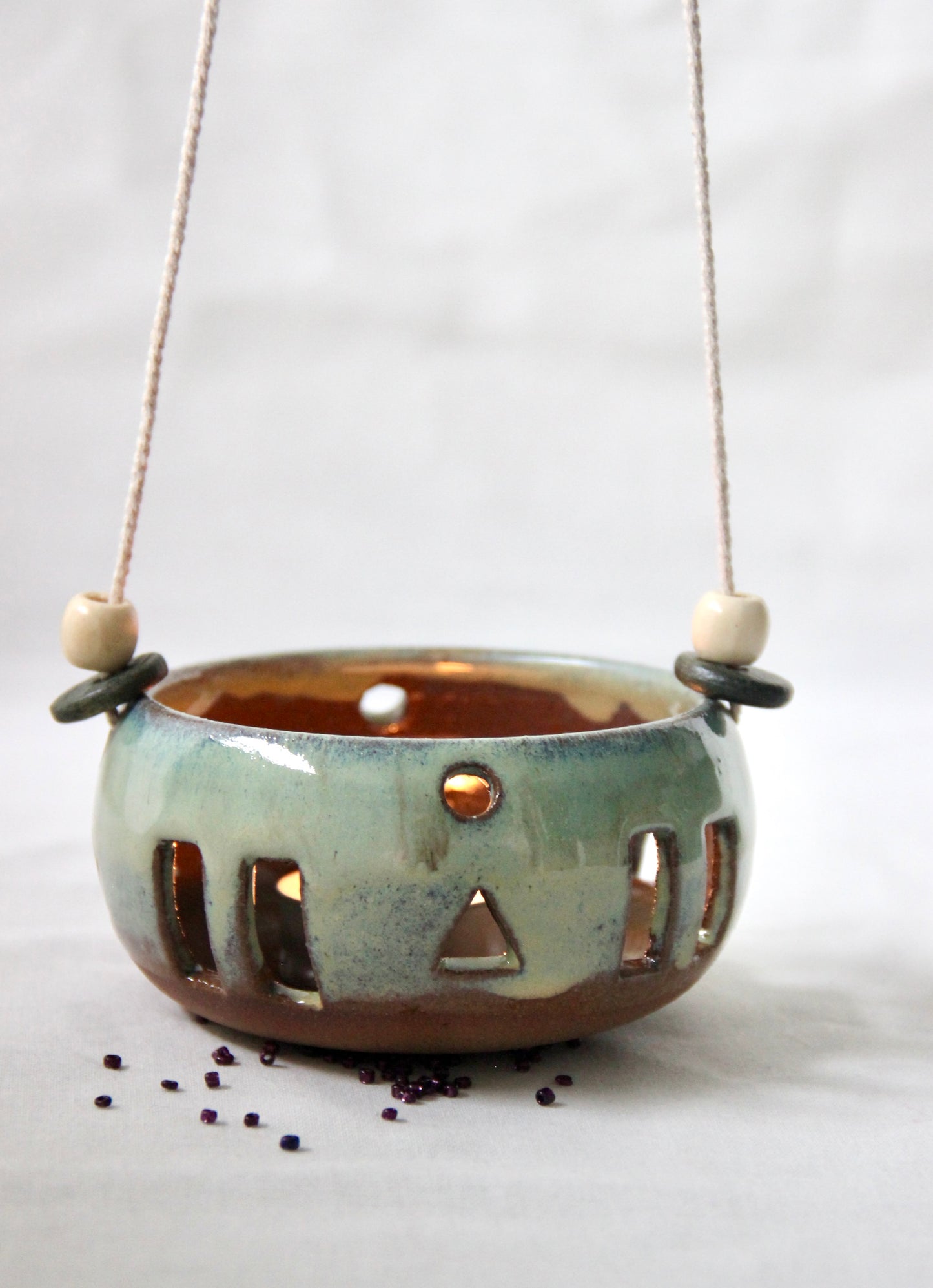 Seafoam Glow | Ceramic Tealight Holder