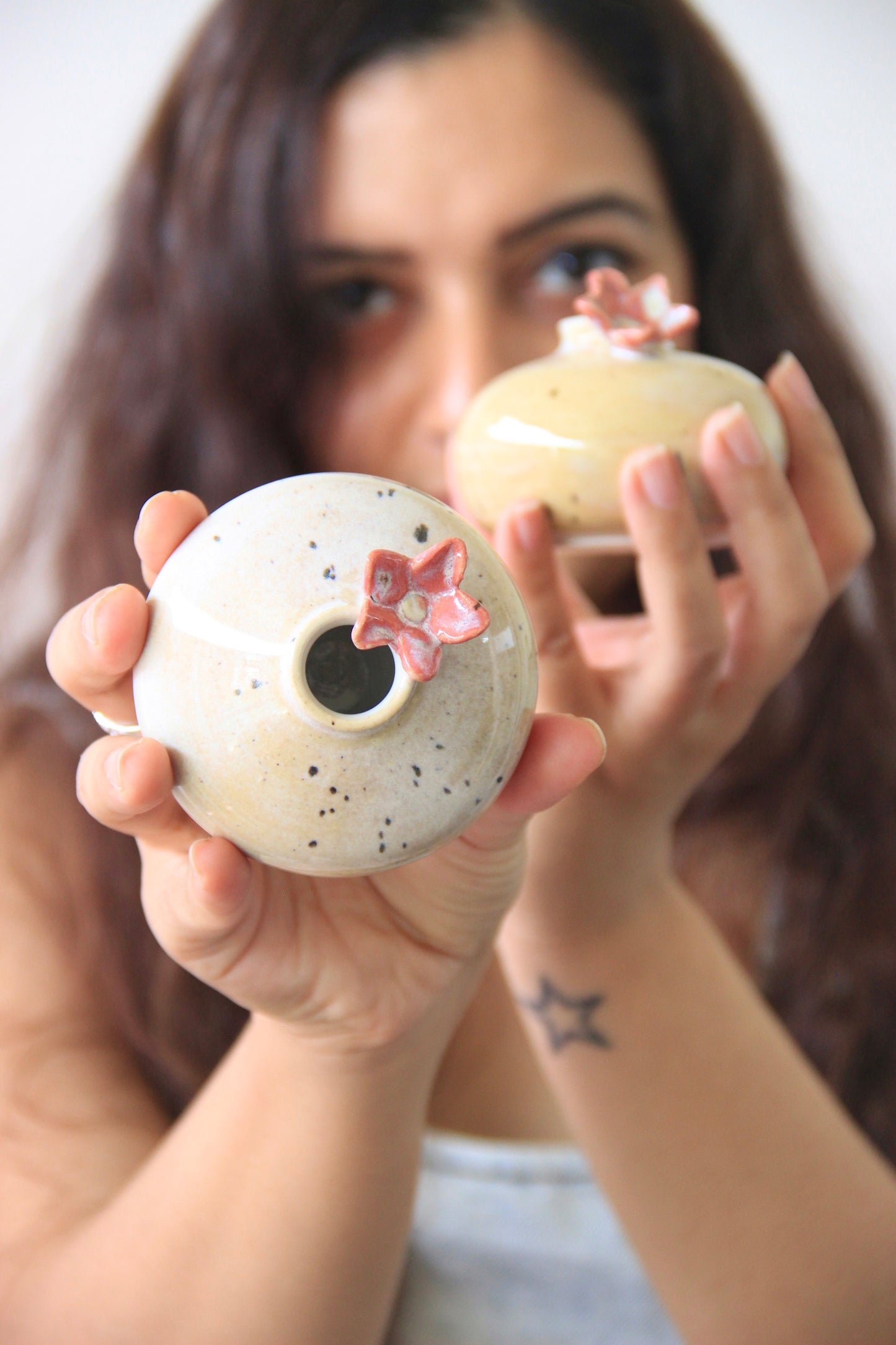 Handmade Ceramic Desk Pot | Milky Bloom