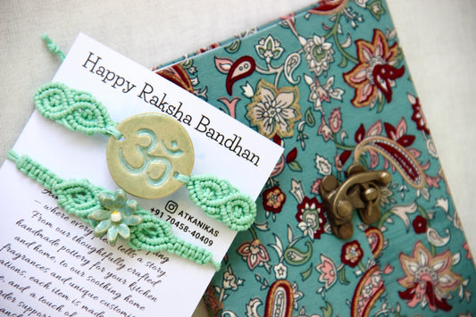 Blessing & Bloom Set - Couple Rakhi for Bhaiya & Bhabhi | Mint Meadow