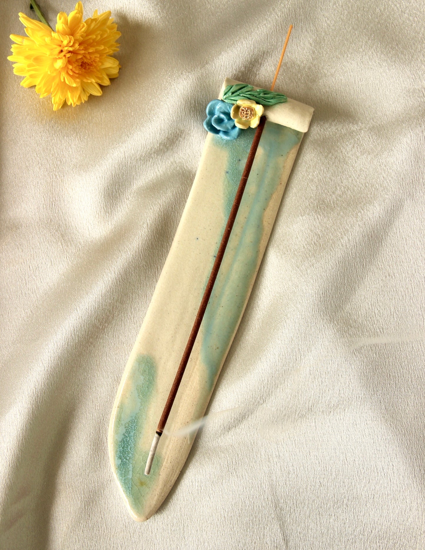 Ceramic Incense Stick Holder | Blue