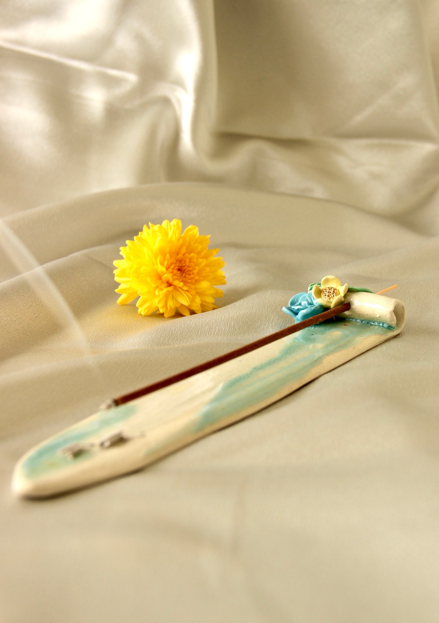 Ceramic Incense Stick Holder | Blue