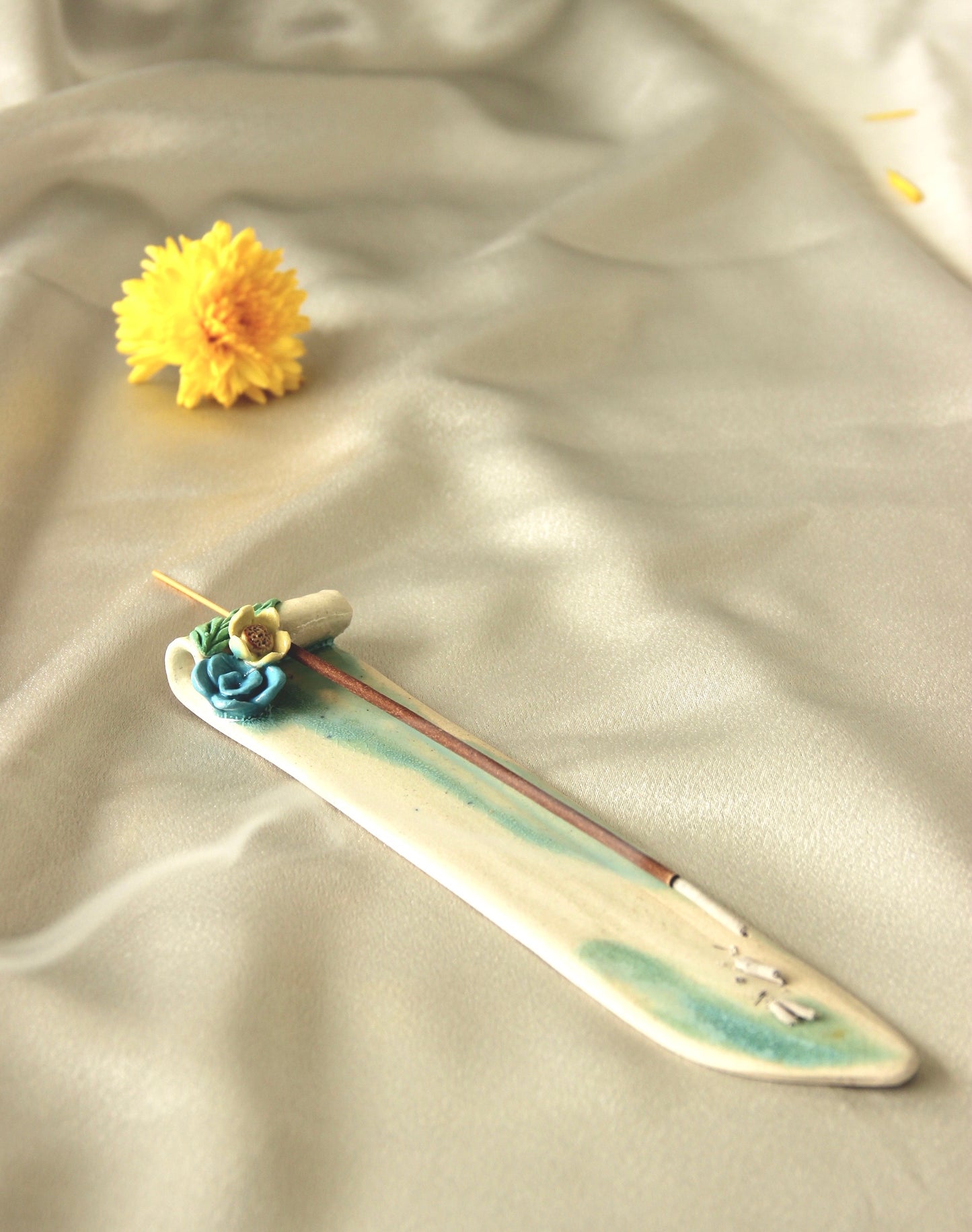 Ceramic Incense Stick Holder | Blue