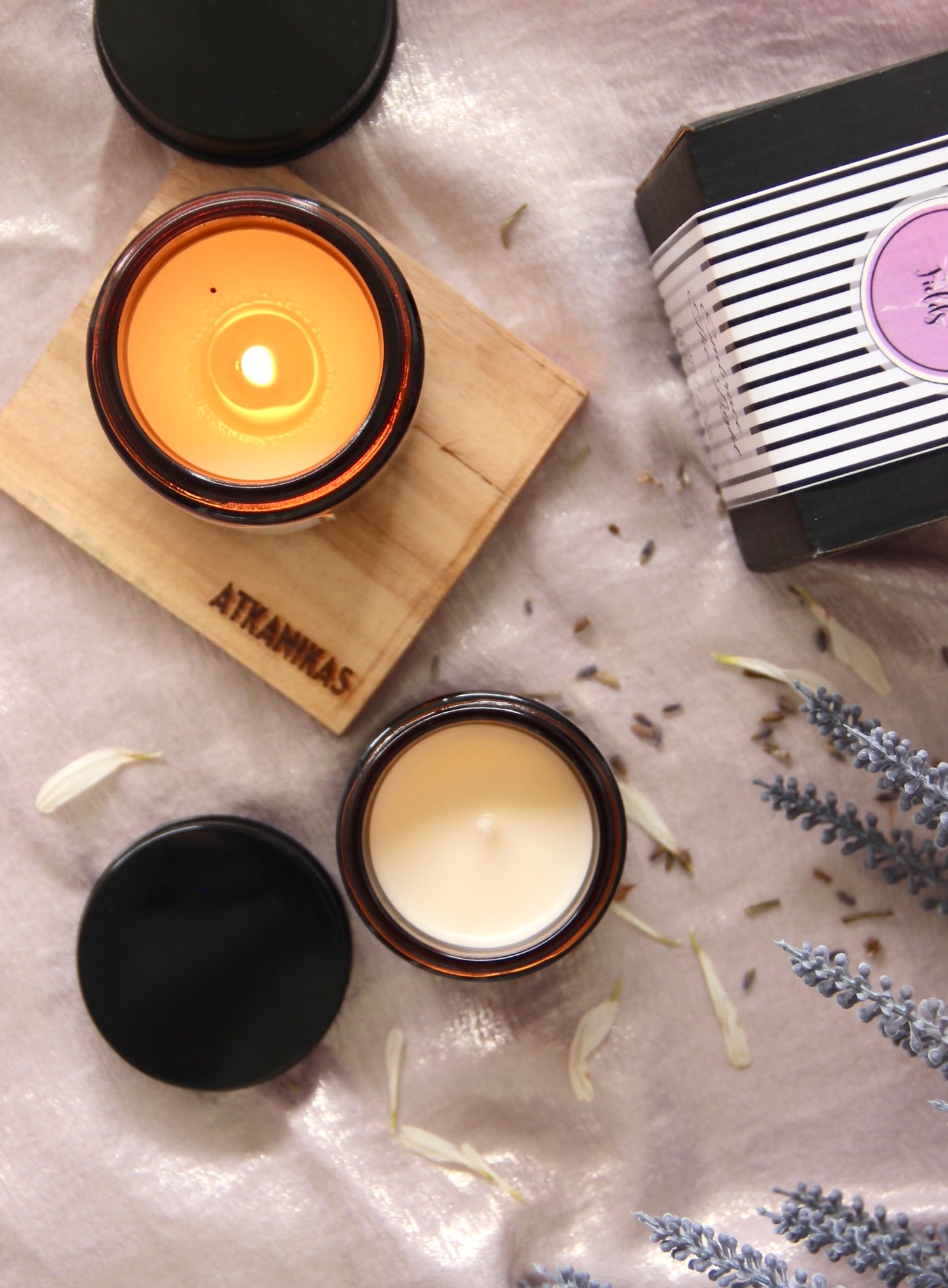 Amber Jar Candle | Lavender