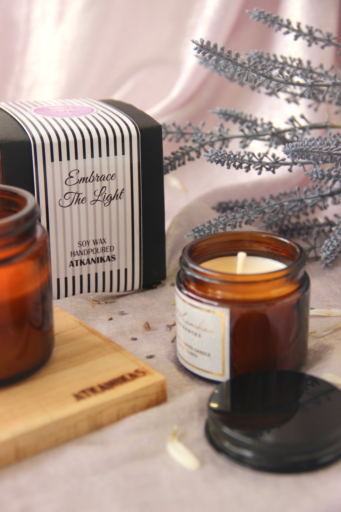 Amber Jar Candle | Lavender