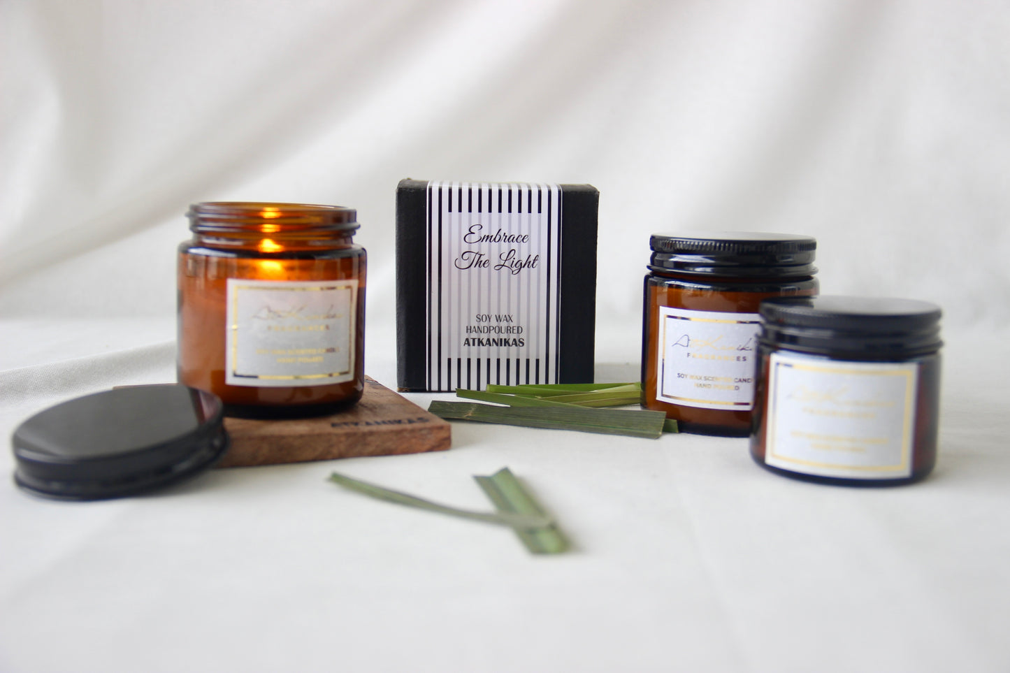 Amber Jar Candle | Lemongrass Mist