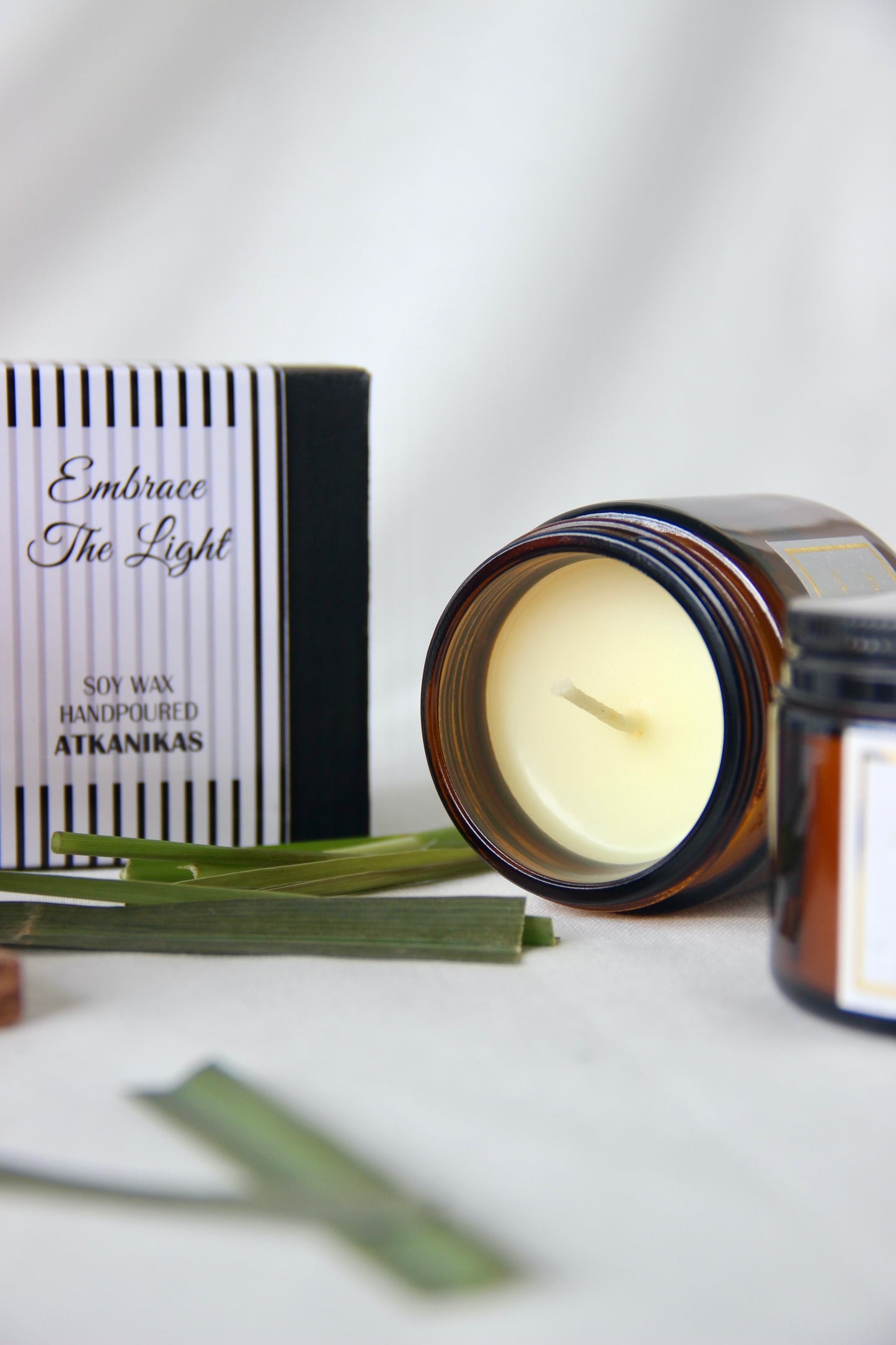 Amber Jar Candle | Lemongrass Mist