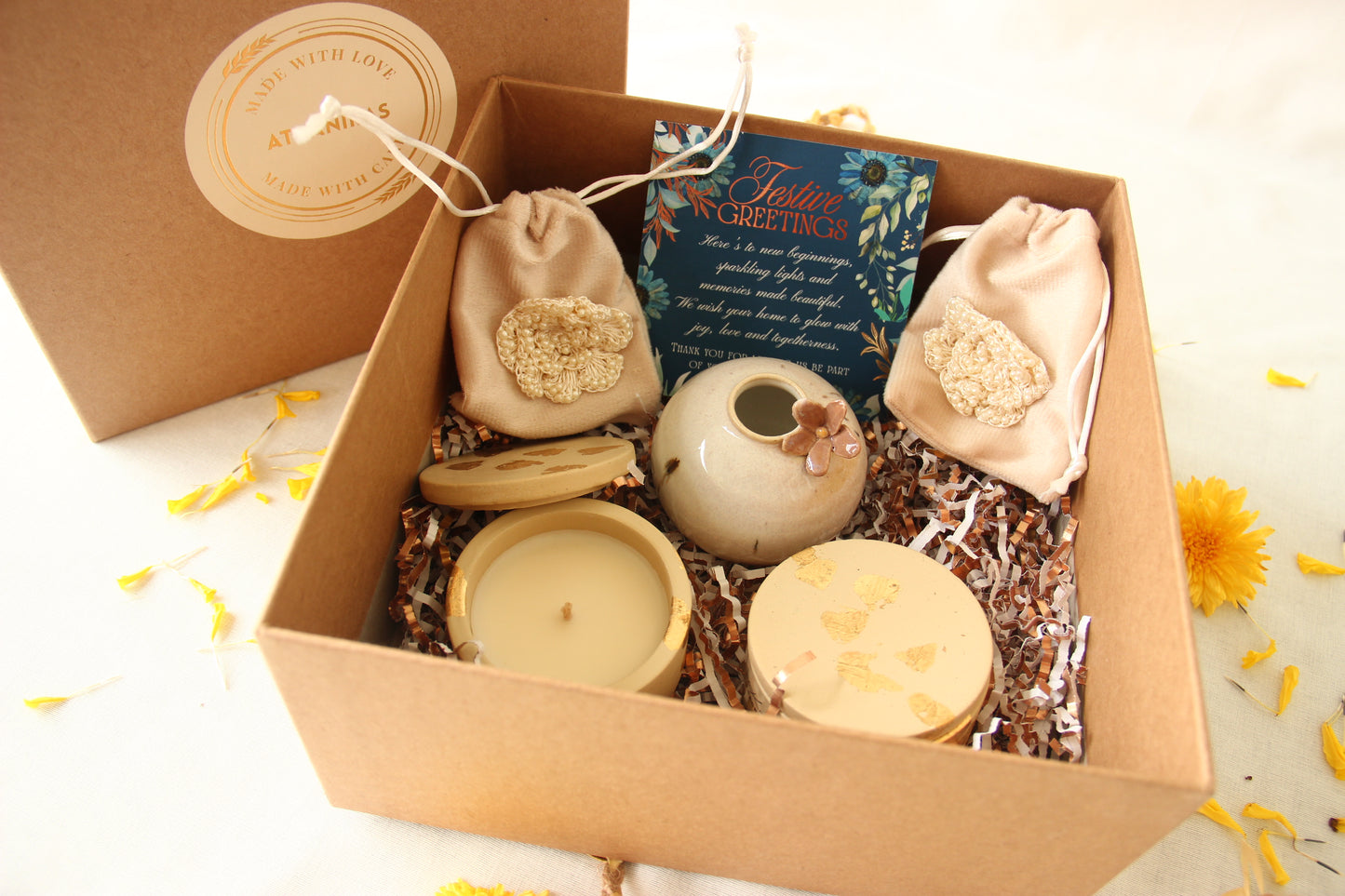 Threads of Joy Hamper | Mustard Yellow