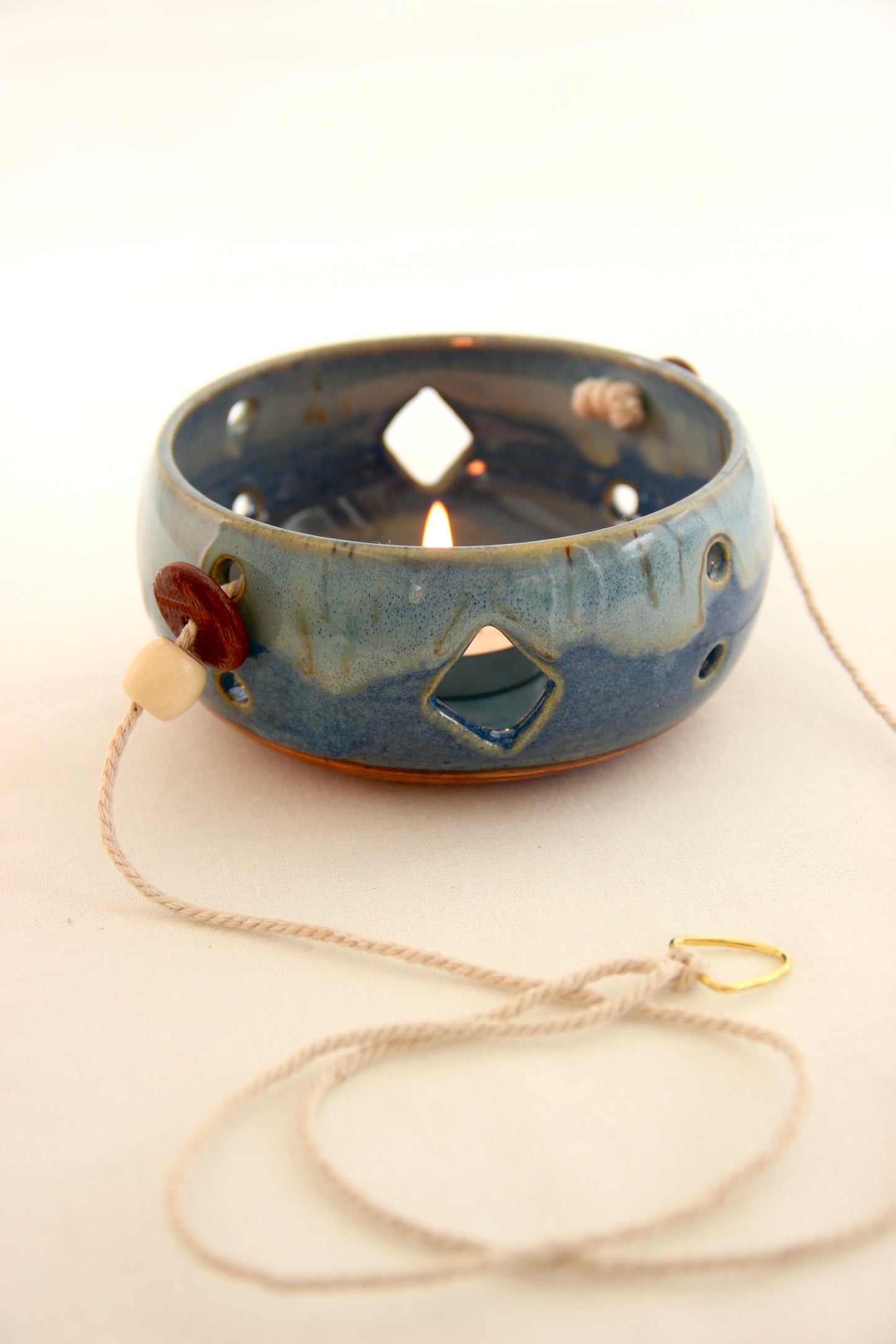 Blue Ember | Ceramic Tealight Holder