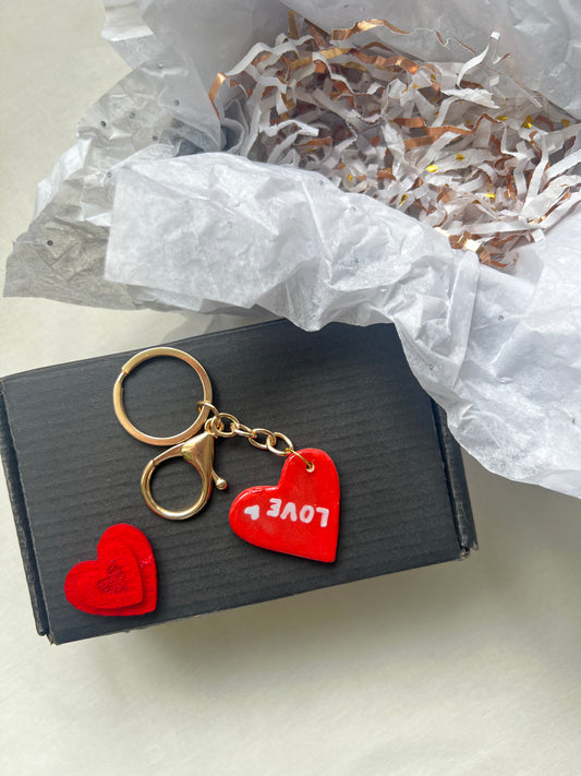 Love Ceramic Keychain