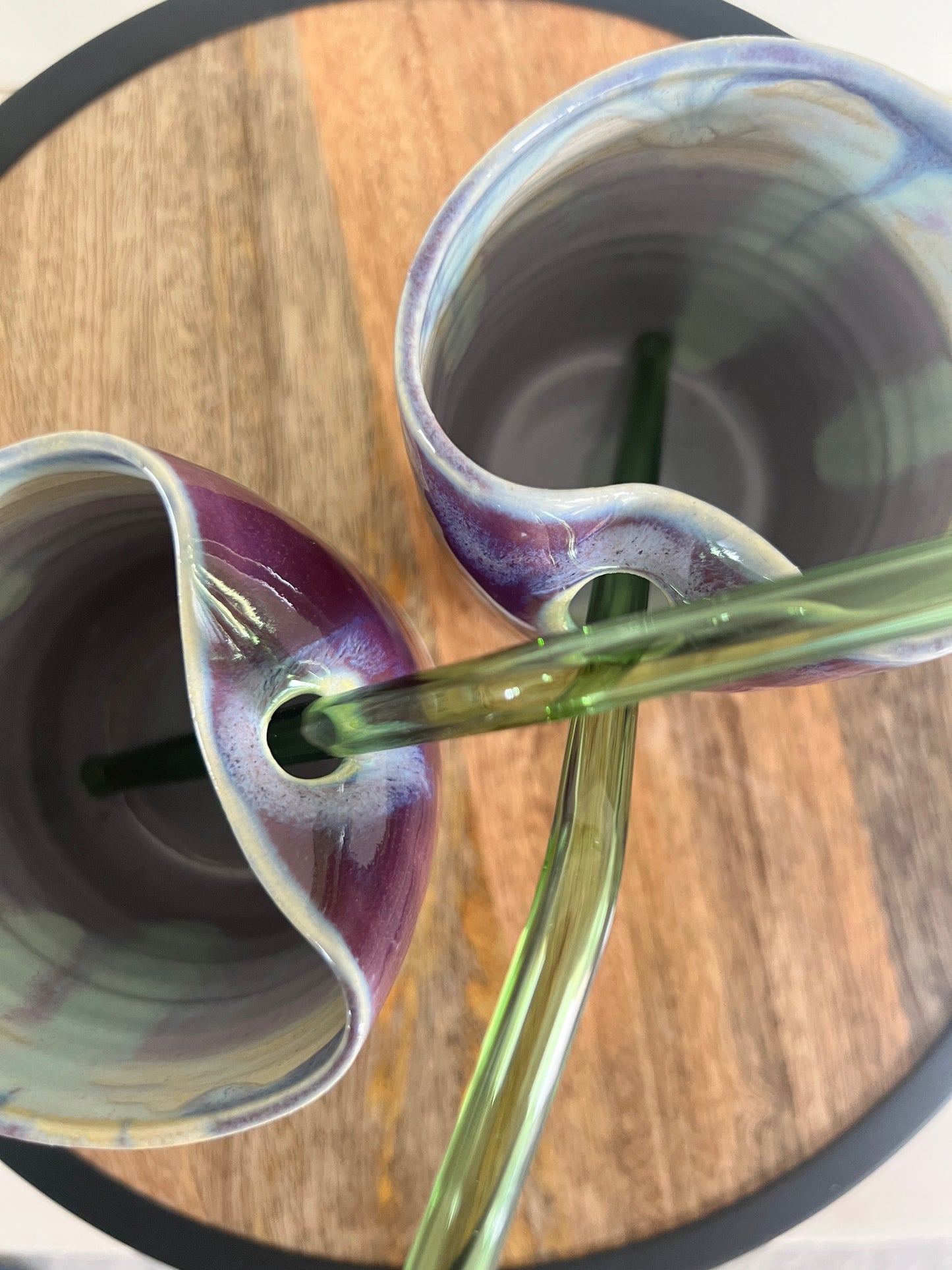 Drippy Tumbler with the Glass straw | Purple